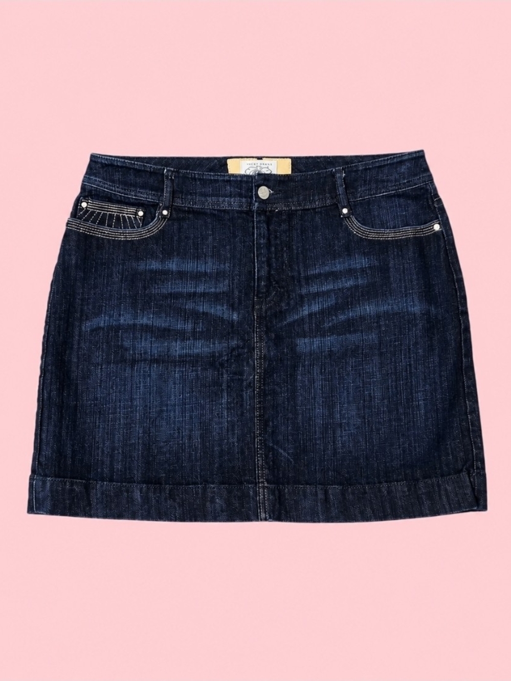 White House Black Market Dark Indigo Denim Mini Skirt